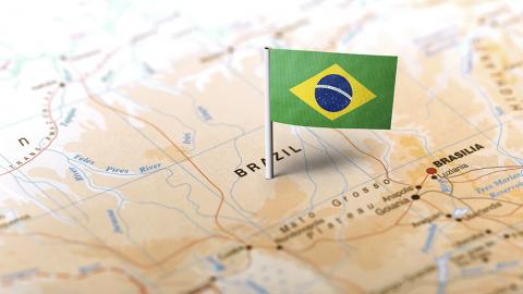 Brasilian kartta ja lippu