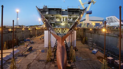 ship being built
